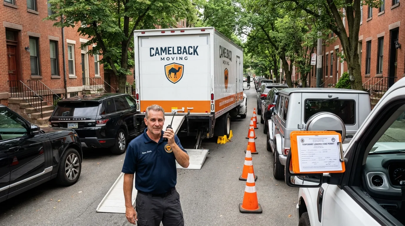 City street loading permit setup in Floral Park, NY